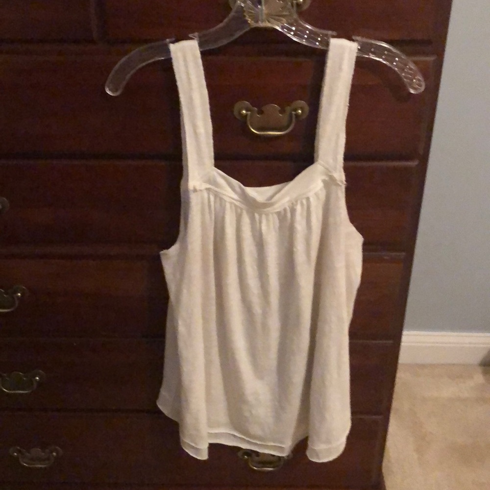 Anthropologie white tank